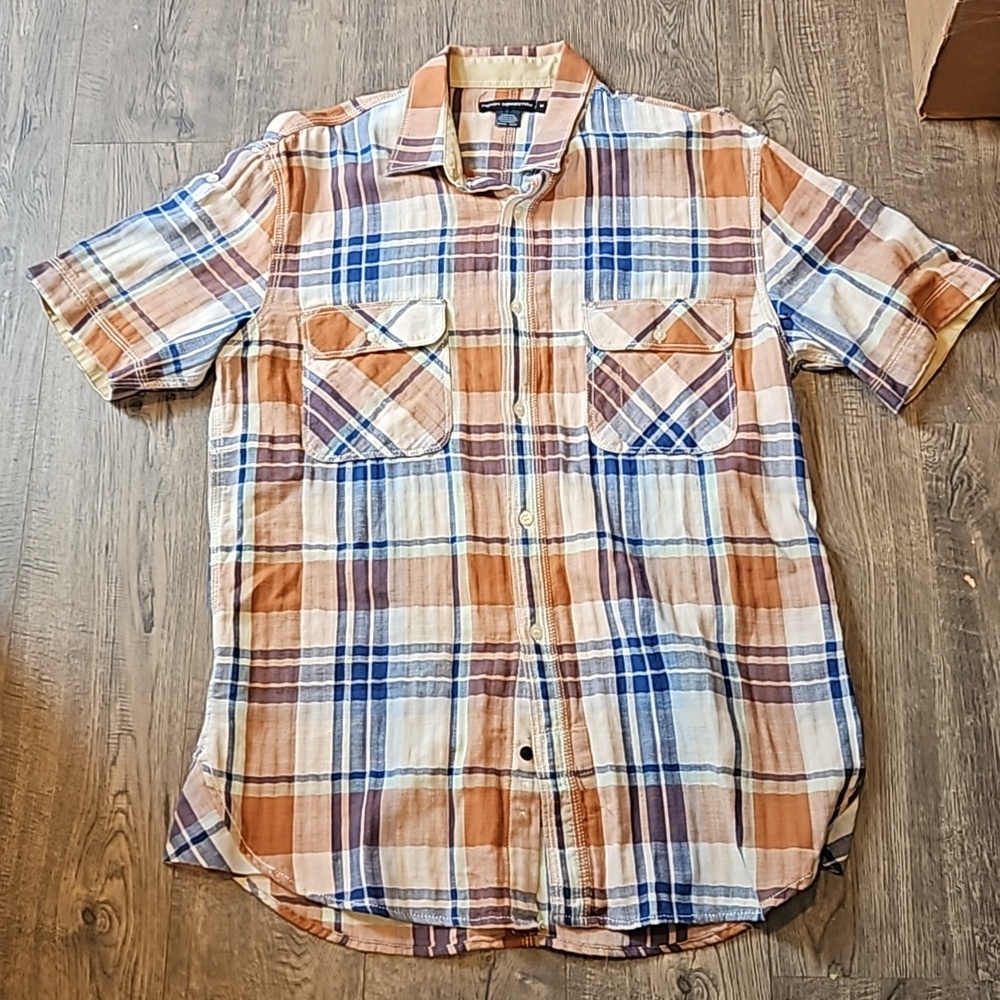 French Connection Men's Medium Button Down Shirt Sleeved Shirt